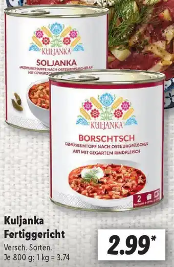 Lidl Kuljanka Fertiggericht Angebot