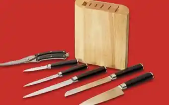 Aldi Nord Echtwerk Damast-Messerblock 7-tlg Angebot