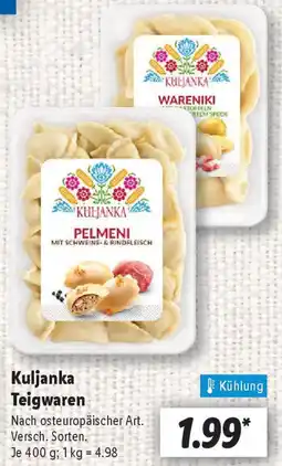 Lidl Kuljanka Teigwaren Angebot