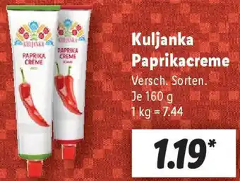 Lidl Kuljanka Paprikacreme Angebot