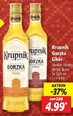 Lidl Krupnik Gorzka Likör Angebot