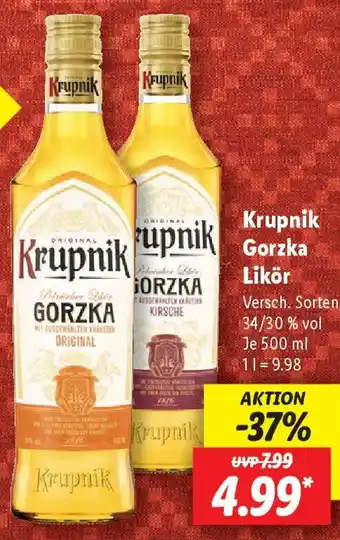 Lidl Krupnik Gorzka Likör Angebot