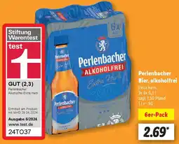 Lidl Perlenbacher Bier, alkoholfrei Angebot
