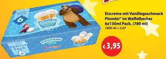 Mix Markt Eiscreme mit Vanillegeschmack Plombir Angebot