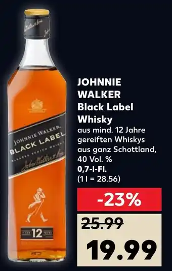 Kaufland Johnnie Walker Black Label Whisky 0,7L Angebot