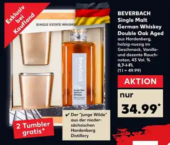 Kaufland Beverbach Single Malt German Whiskey Double Oak Aged 0,7L Angebot