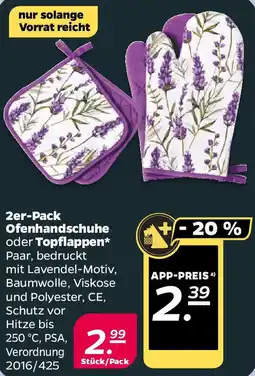 NETTO 2er-Pack Ofenhandschuhe oder Topflappen Angebot