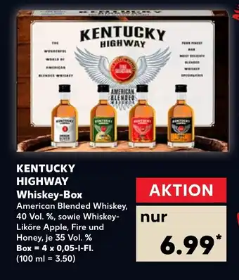 Kaufland Kentucky Highway Whiskey Box 4x0,05L Angebot