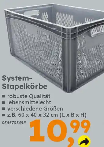 Globus Baumarkt System Stapelkörbe Angebot