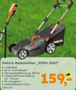 Globus Baumarkt PRIMASTER Elektro Rasenmäher „PERM 2043" Angebot