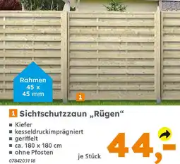 Globus Baumarkt Sichtschutzzaun „Rügen" Angebot
