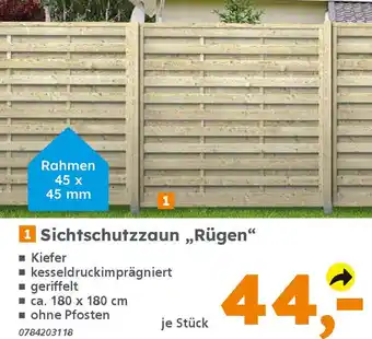 Globus Baumarkt Sichtschutzzaun „Rügen" Angebot