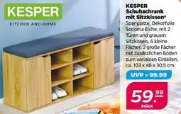 NETTO KESPER Schuhschrank mit Sitzkissen Angebot