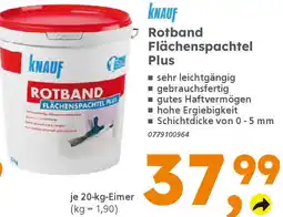 Globus Baumarkt KNAUF Rotband Flächenspachtel Plus Angebot