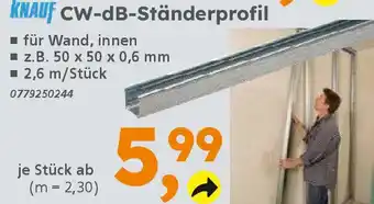 Globus Baumarkt KNAUF CW-dB-Ständerprofil Angebot