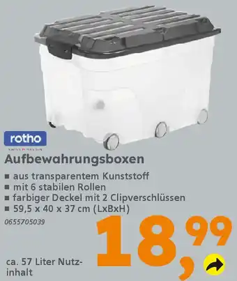 Globus Baumarkt rotho Aufbewahrungsboxen Angebot