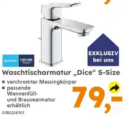 Globus Baumarkt GROHE Waschtischarmatur „Dice“ S-Size Angebot