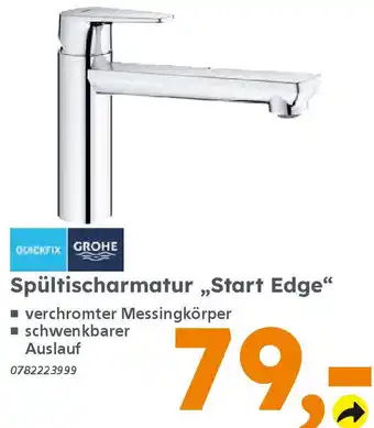 Globus Baumarkt GROHE Spültischarmatur „Start Edge" Angebot