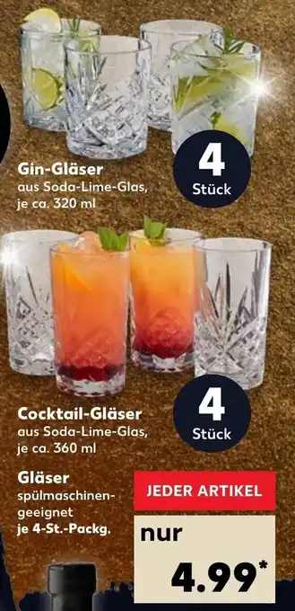 Kaufland Gin Gläser oder Cocktail Gläser Angebot