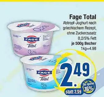 E-Center Fage Total Angebot