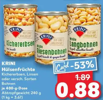Kaufland KRINI Hülsenfrüchte Angebot