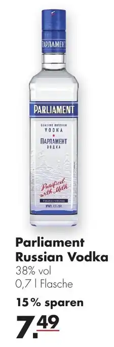 Handelshof Parliament Russian Vodka 0,7 l Angebot