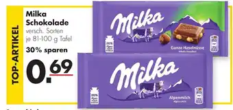 Handelshof Milka Schokolade 81-100g Angebot