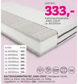 Mömax Kaltschaummatratze „king-coco“ Angebot