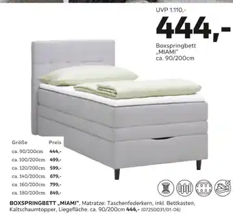 Mömax Boxspringbett „miami“ Angebot