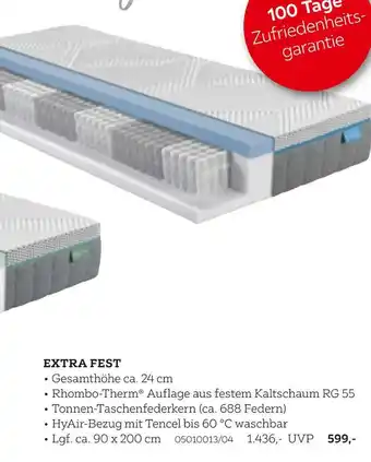 XXXLutz Matratze extra fest Angebot
