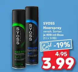 Kaufland Syoss haarspray Angebot