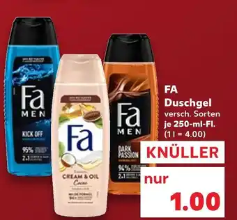 Kaufland Fa duschgel kick off Angebot