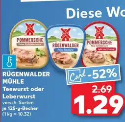 Kaufland Rügenwalder mühle teewurst Angebot