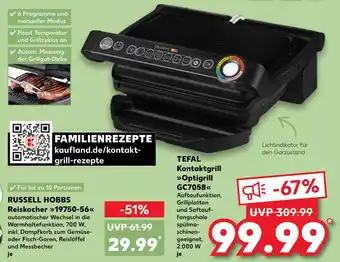 Kaufland Tefal kontaktgrill optigrill gc7058 Angebot