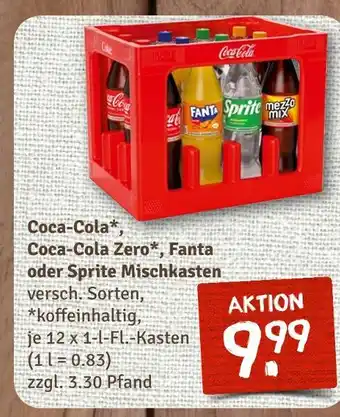 nahkauf Coca-cola, coca-cola zero, fanta oder sprite mischkasten Angebot