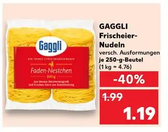 Kaufland Gaggli frischeier-nudeln Angebot