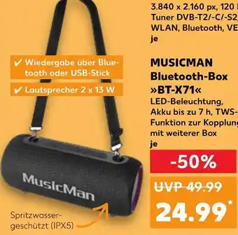 Kaufland Musicman bluetooth-box bt-x71 Angebot
