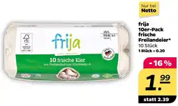 NETTO frija 10er-Pack frische Freilandeier Angebot