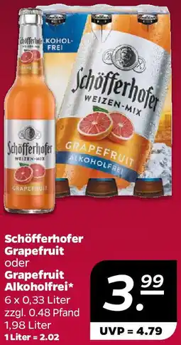 NETTO Schöfferhofer Grapefruit oder Grapefruit Alkoholfrei Angebot