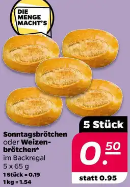 NETTO Sonntagsbrötchen oder Weizenbrötchen Angebot