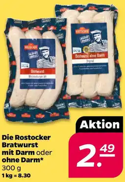 NETTO Die Rostocker Bratwurst mit Darm oder ohne Darm Angebot