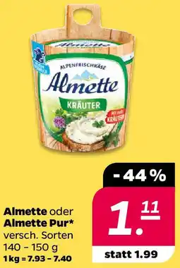 NETTO Almette oder Almette Pur Angebot
