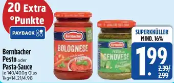 Edeka Bernbacher Pesto oder Pasta-Sauce Angebot