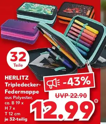 Kaufland HERLITZ Tripledecker-Federmappe Angebot