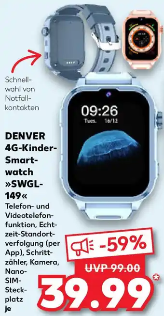 Kaufland DENVER 4G-Kinder-Smartwatch SWGL-149 Angebot