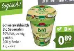 CITTI Markt Schwarzwaldmilch Bio Sauerrahm Angebot