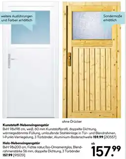 Hellweg Kunststoff-nebeneingangstür Angebot