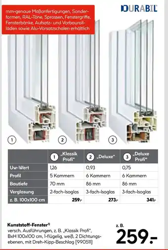 Hellweg Durabil kunststoff-fenster klassik profi Angebot