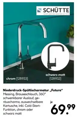 Hellweg Schütte niederdruck-spültischarmatur futura chrom Angebot