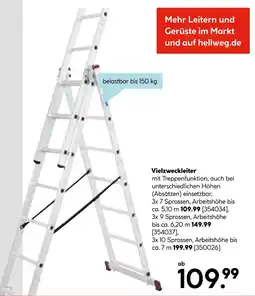 Hellweg Vielzweckleiter 3x7 sprossen Angebot